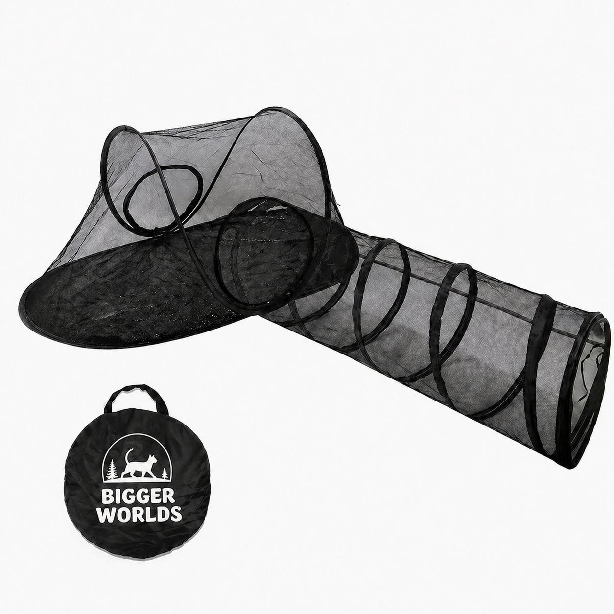 Pop-Up Happy Cat Tent & Tunnel Set